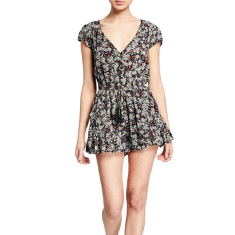 Floral Button Up Romper